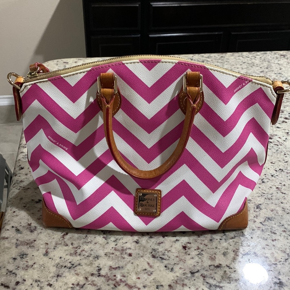 Dooney & Bourke chevron domed satchel